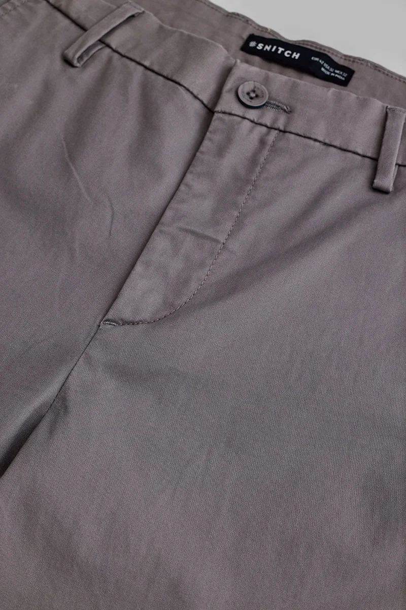 SNITCH Grey Slim Fit Trousers